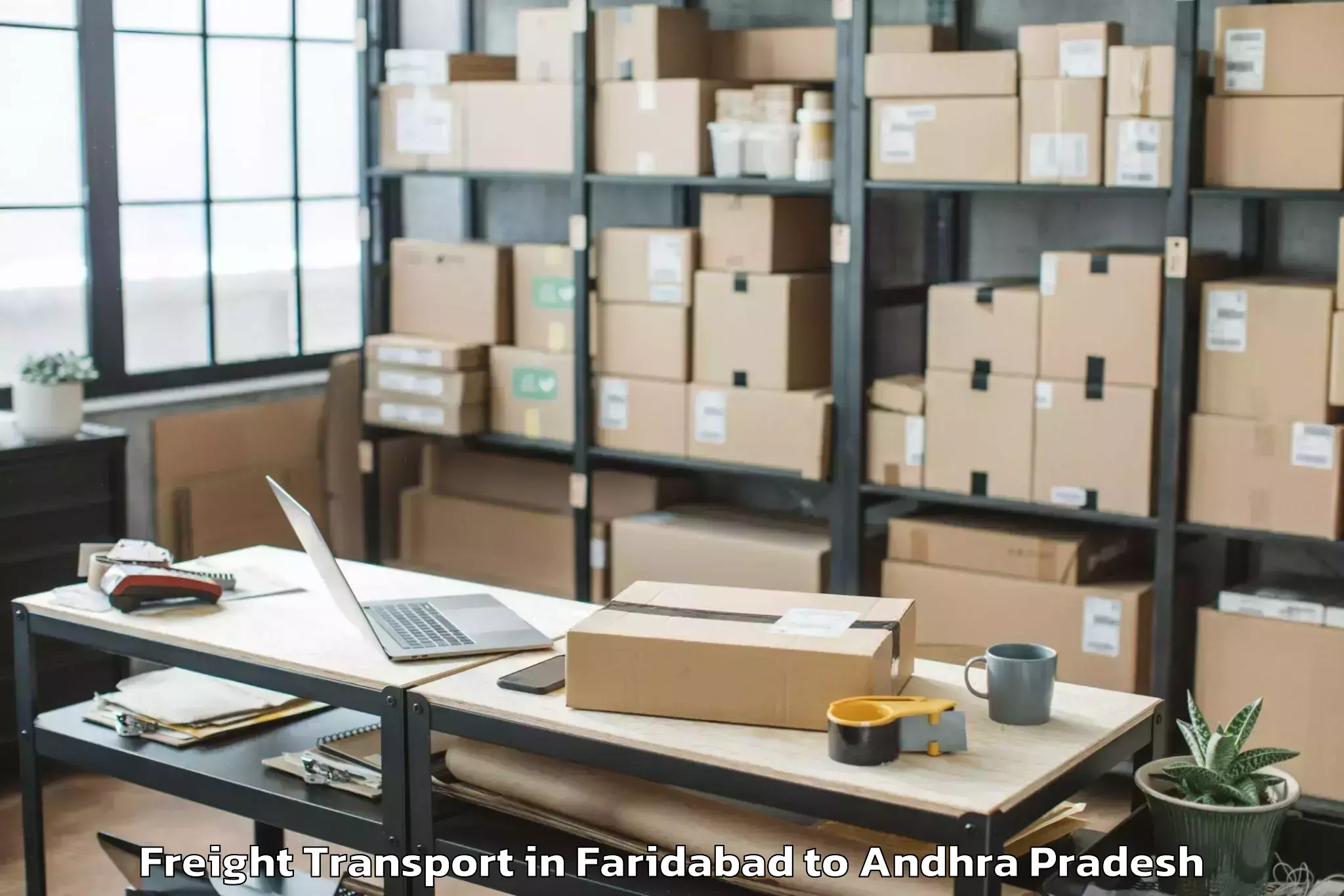 Top Faridabad to Korukollu Freight Transport Available